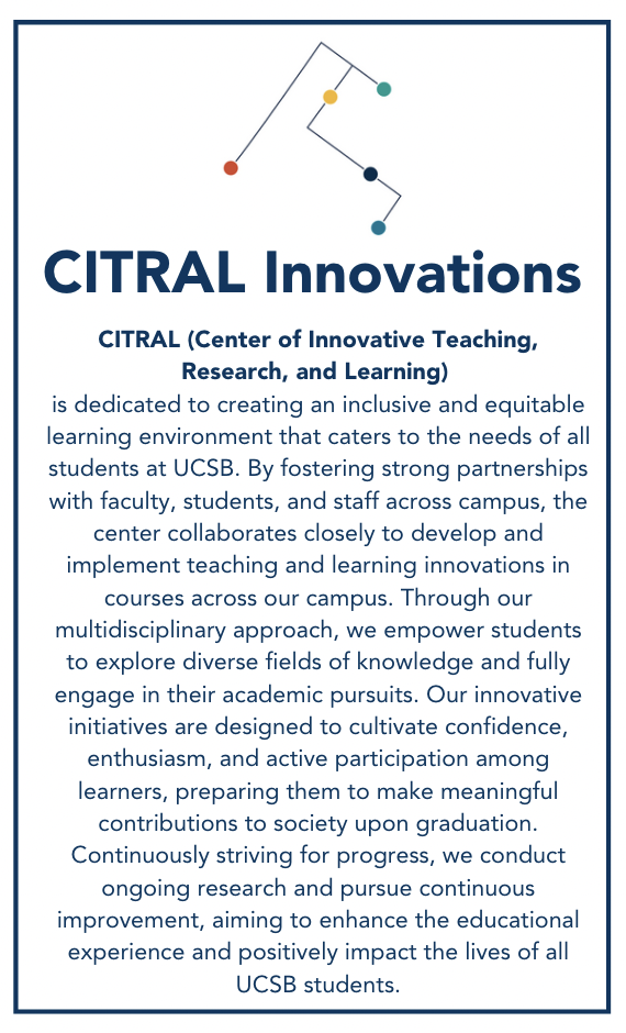 Graphic describing CITRAL and its innovations surrounded by blue border.