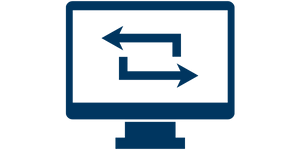 monitor with arrows