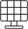 computer monitor with grid lines covering it