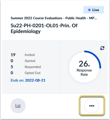 screenshot of response rates
