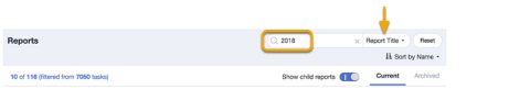 screenshot showing search query and a dropdown button